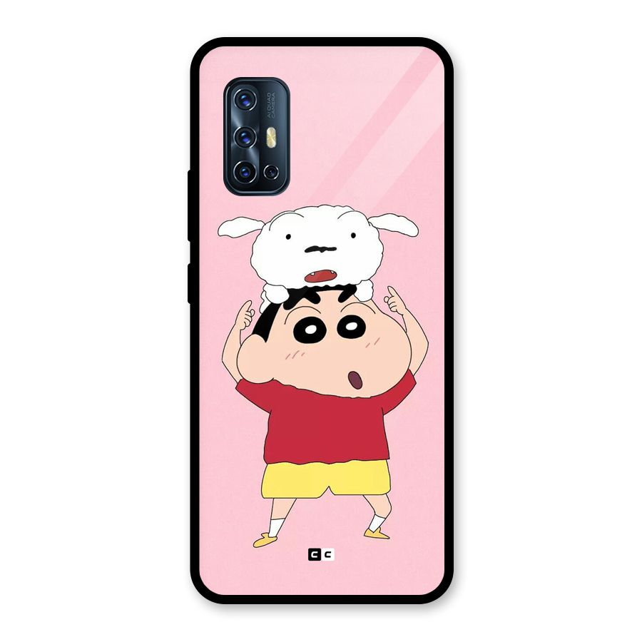 Cute Sheero Glass Back Case for Vivo V17