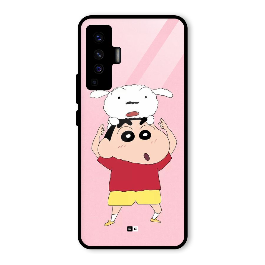 Cute Sheero Glass Back Case for Vivo X50