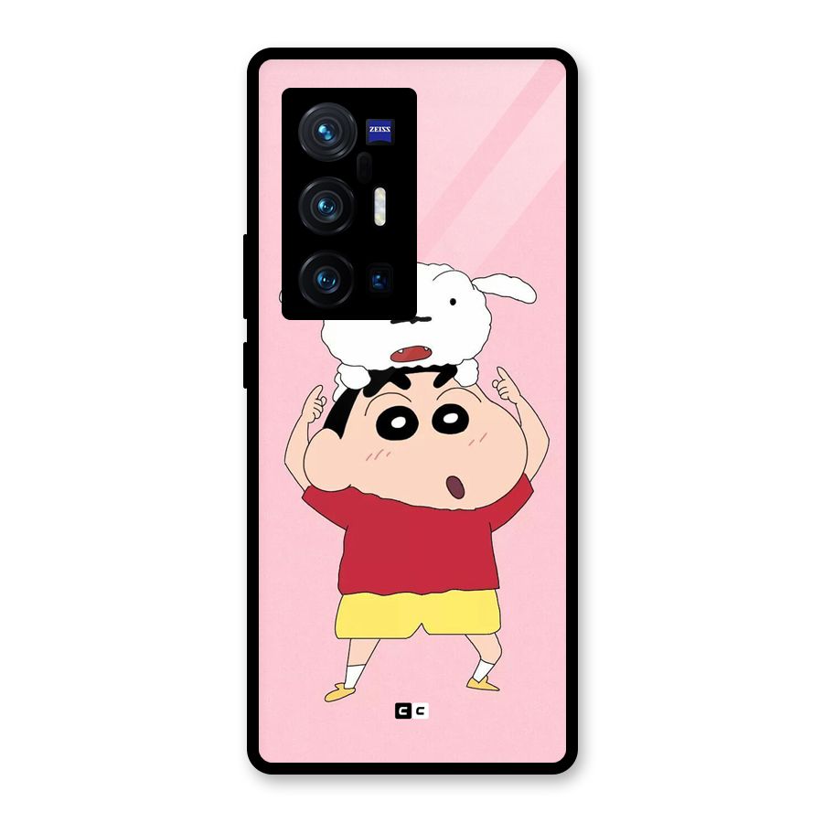 Cute Sheero Glass Back Case for Vivo X70 Pro Plus