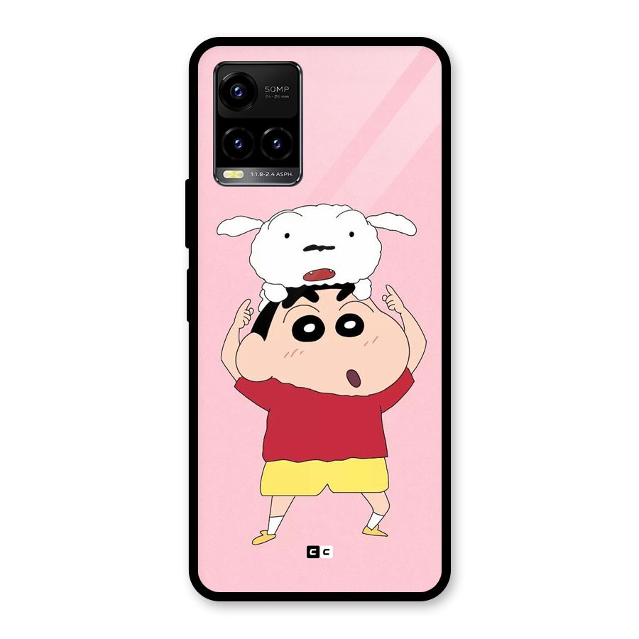 Cute Sheero Glass Back Case for Vivo Y21T