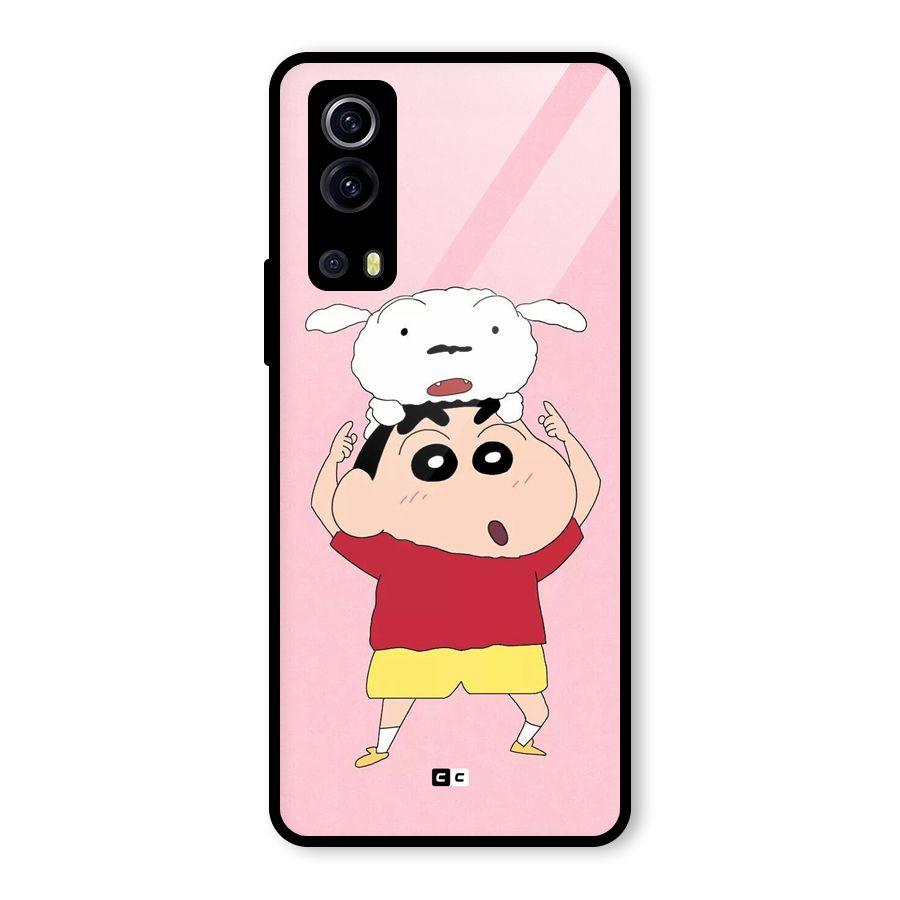 Cute Sheero Glass Back Case for Vivo iQOO Z3