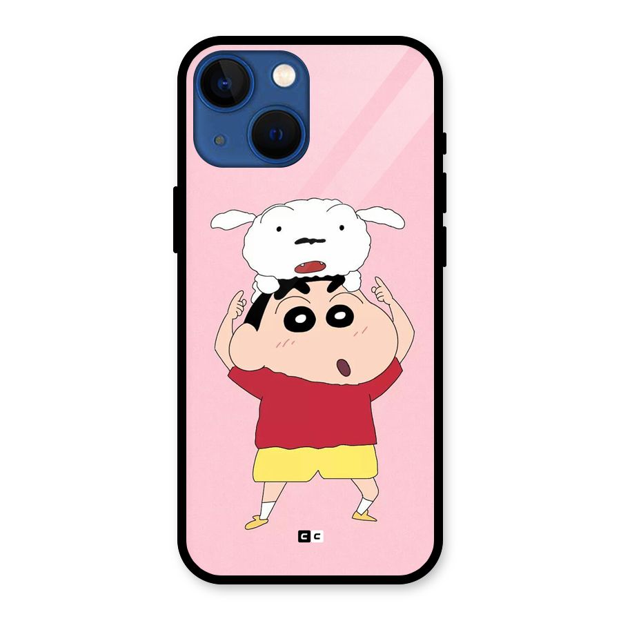 Cute Sheero Glass Back Case for iPhone 13 Mini