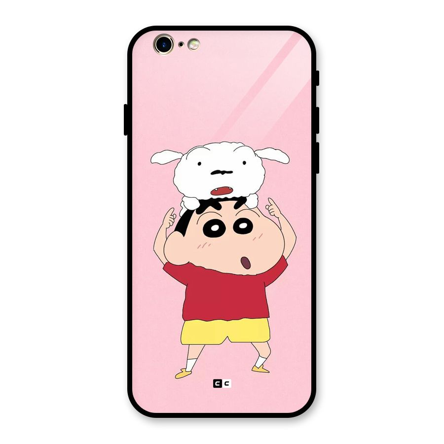 Cute Sheero Glass Back Case for iPhone 6 6S