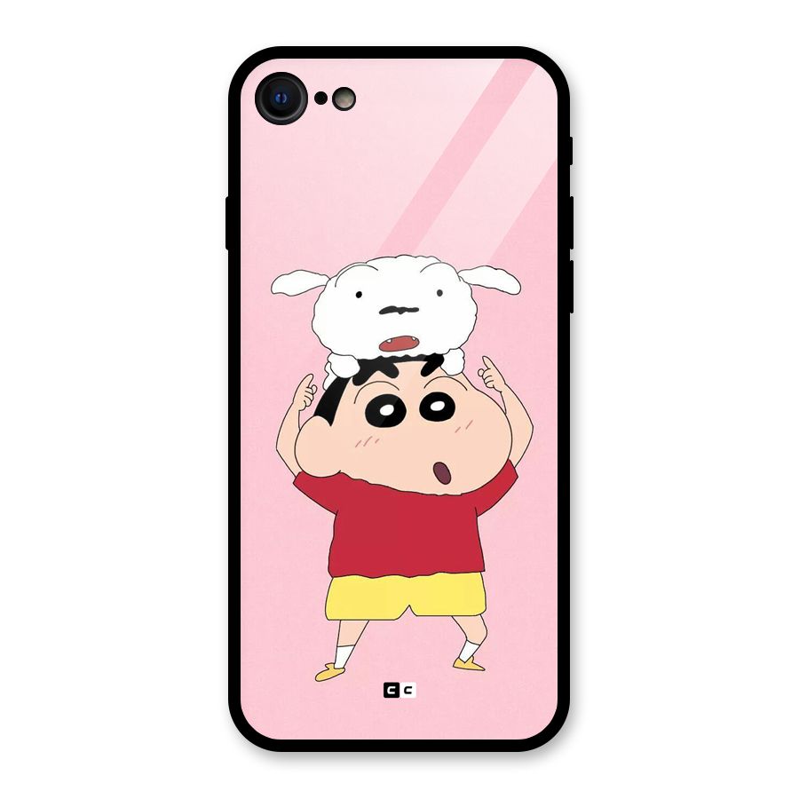 Cute Sheero Glass Back Case for iPhone 7