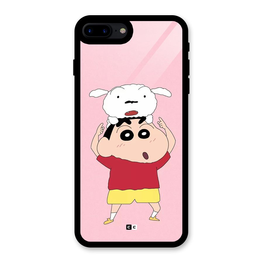 Cute Sheero Glass Back Case for iPhone 7 Plus
