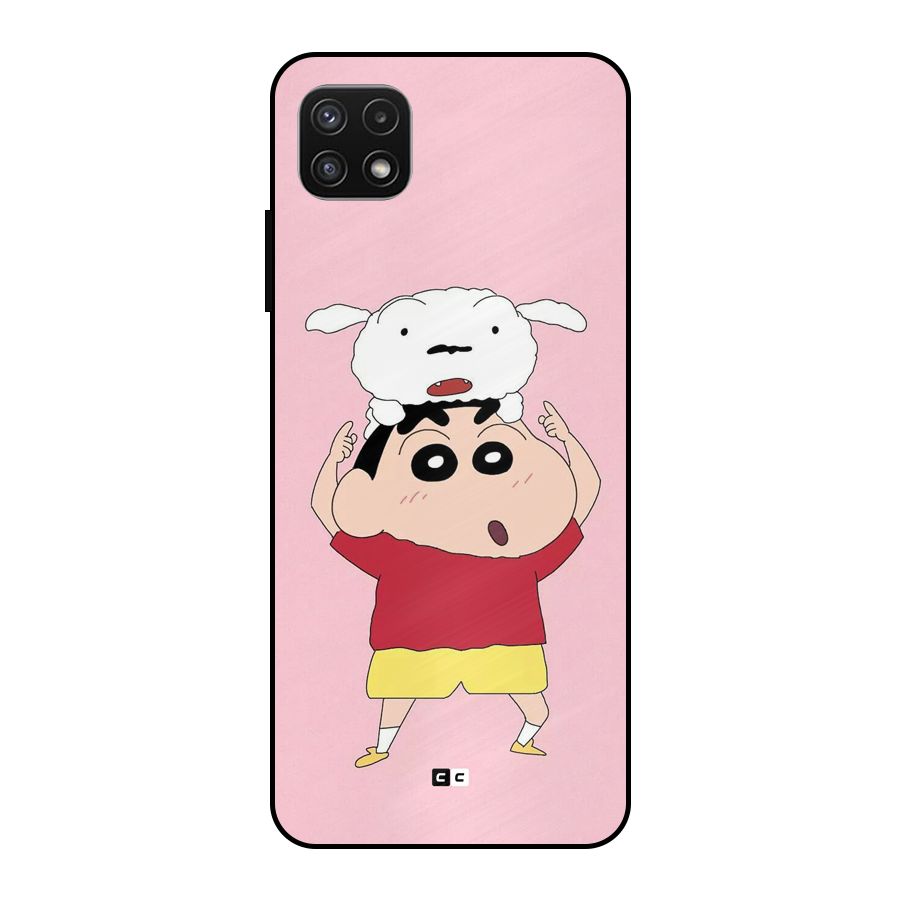 Cute Sheero Metal Back Case for Galaxy A22 5G