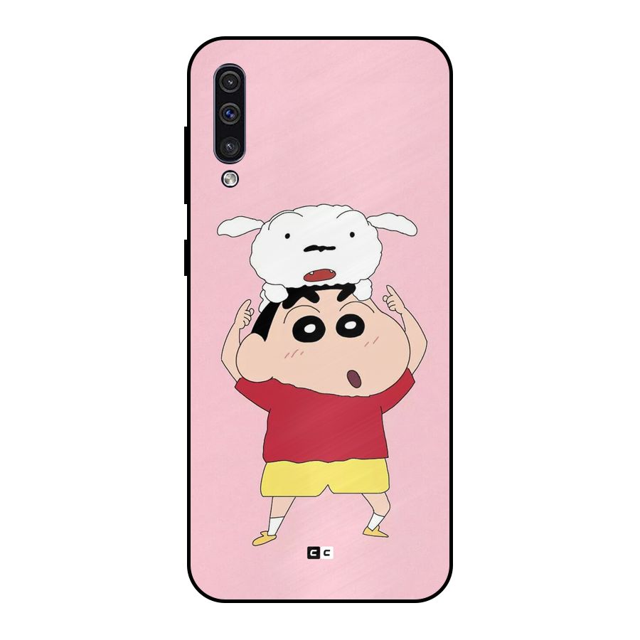 Cute Sheero Metal Back Case for Galaxy A50s
