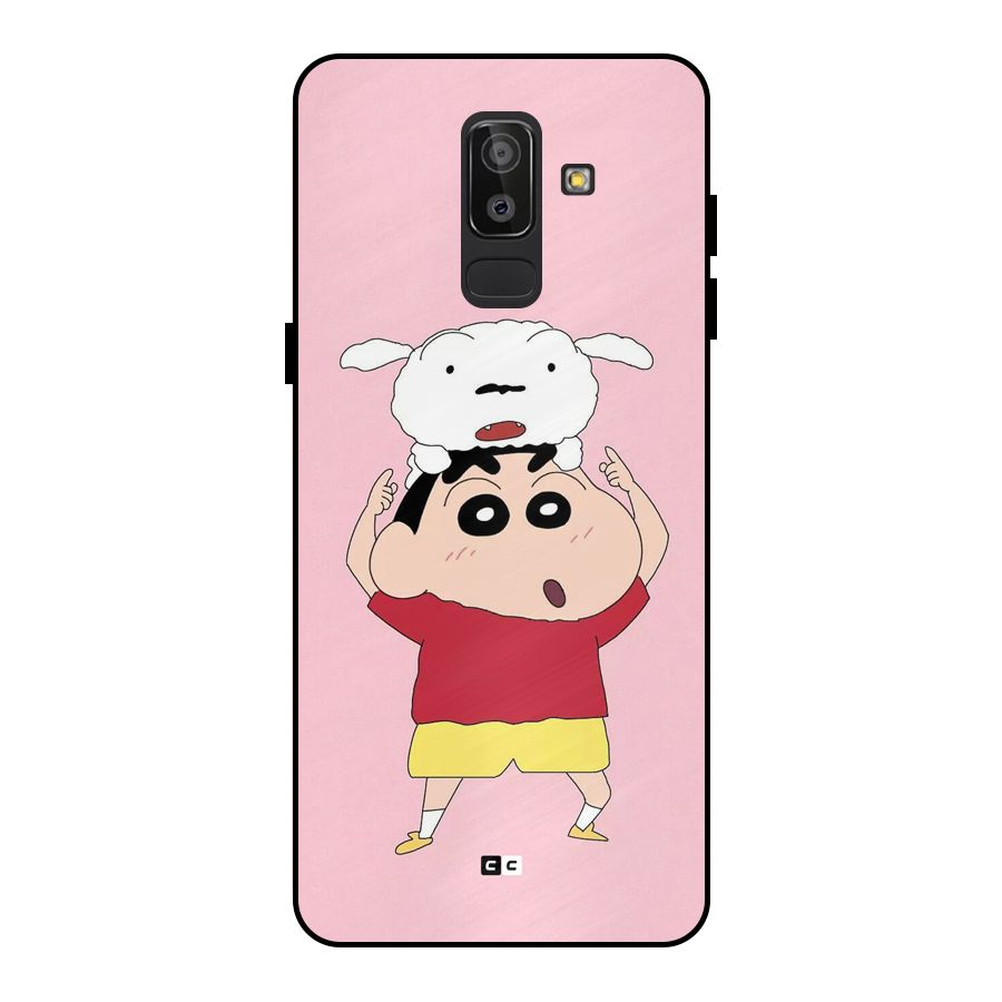 Cute Sheero Metal Back Case for Galaxy J8