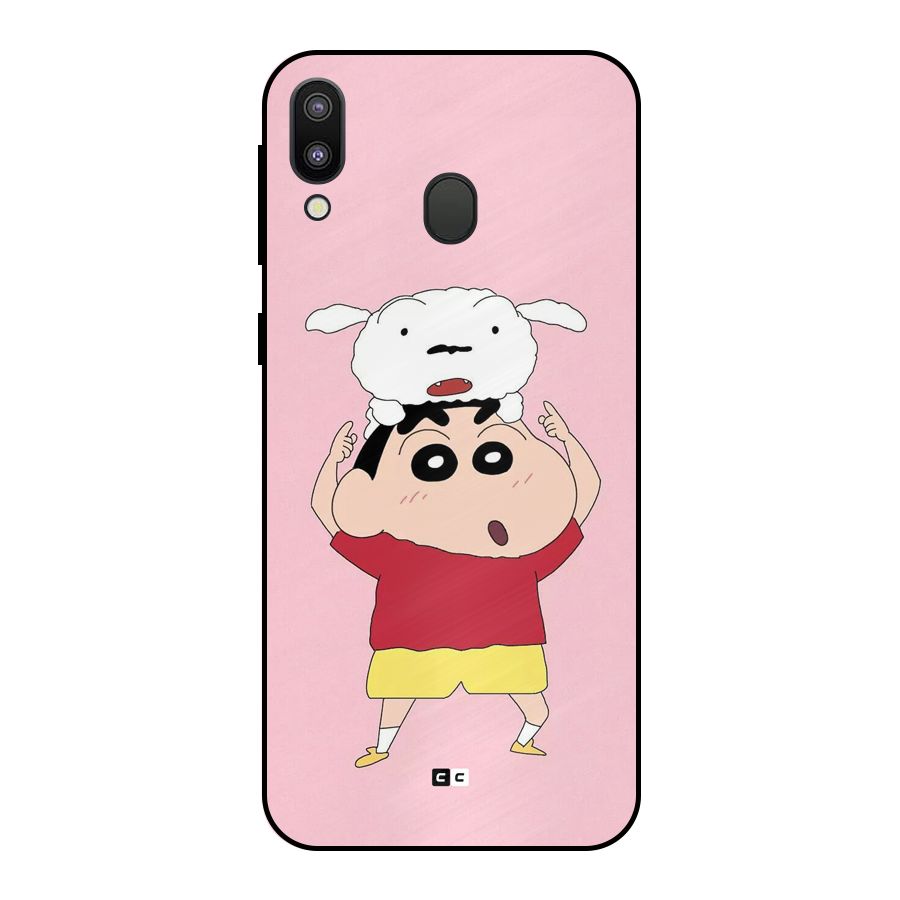 Cute Sheero Metal Back Case for Galaxy M20