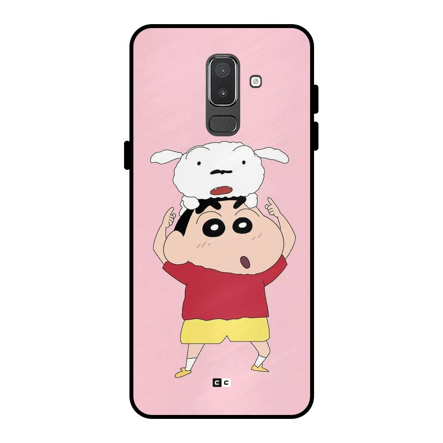 Cute Sheero Metal Back Case for Galaxy On8 (2018)