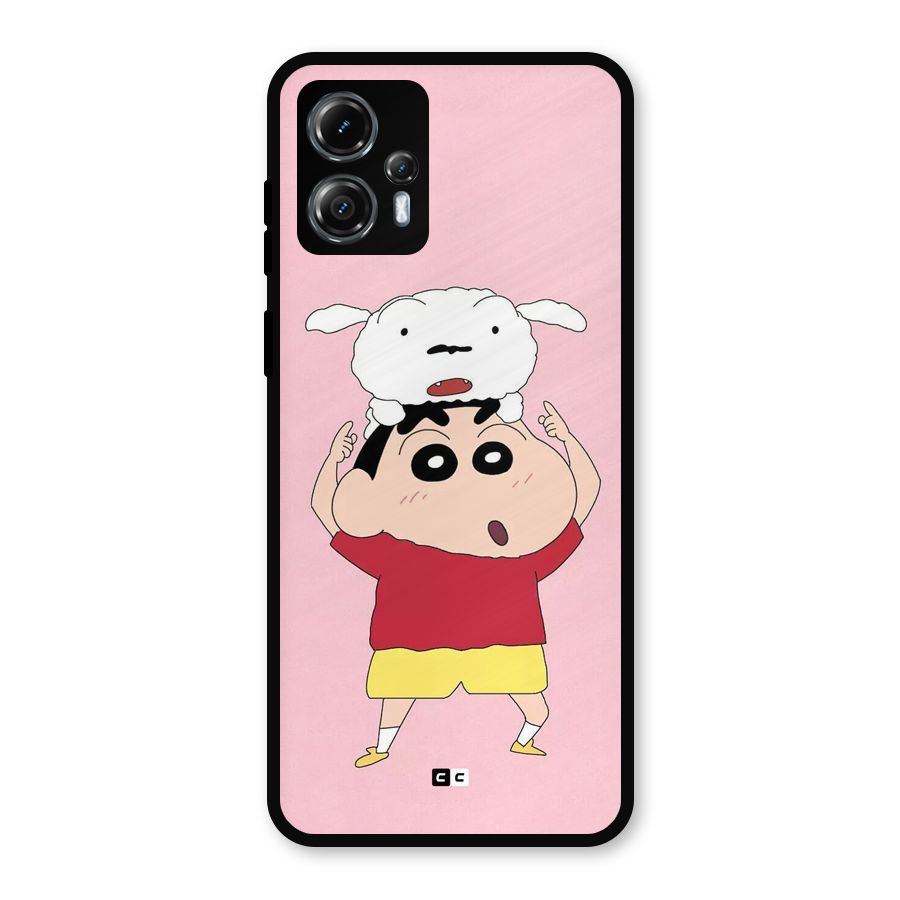 Cute Sheero Metal Back Case for Moto G13