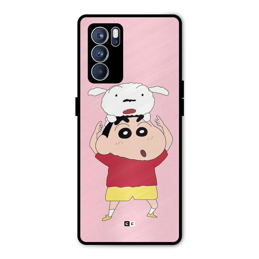 Cute Sheero Metal Back Case for Oppo Reno6 Pro 5G
