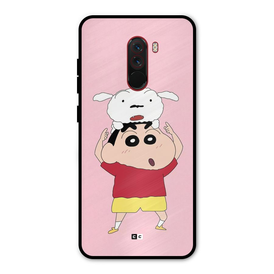 Cute Sheero Metal Back Case for Poco F1