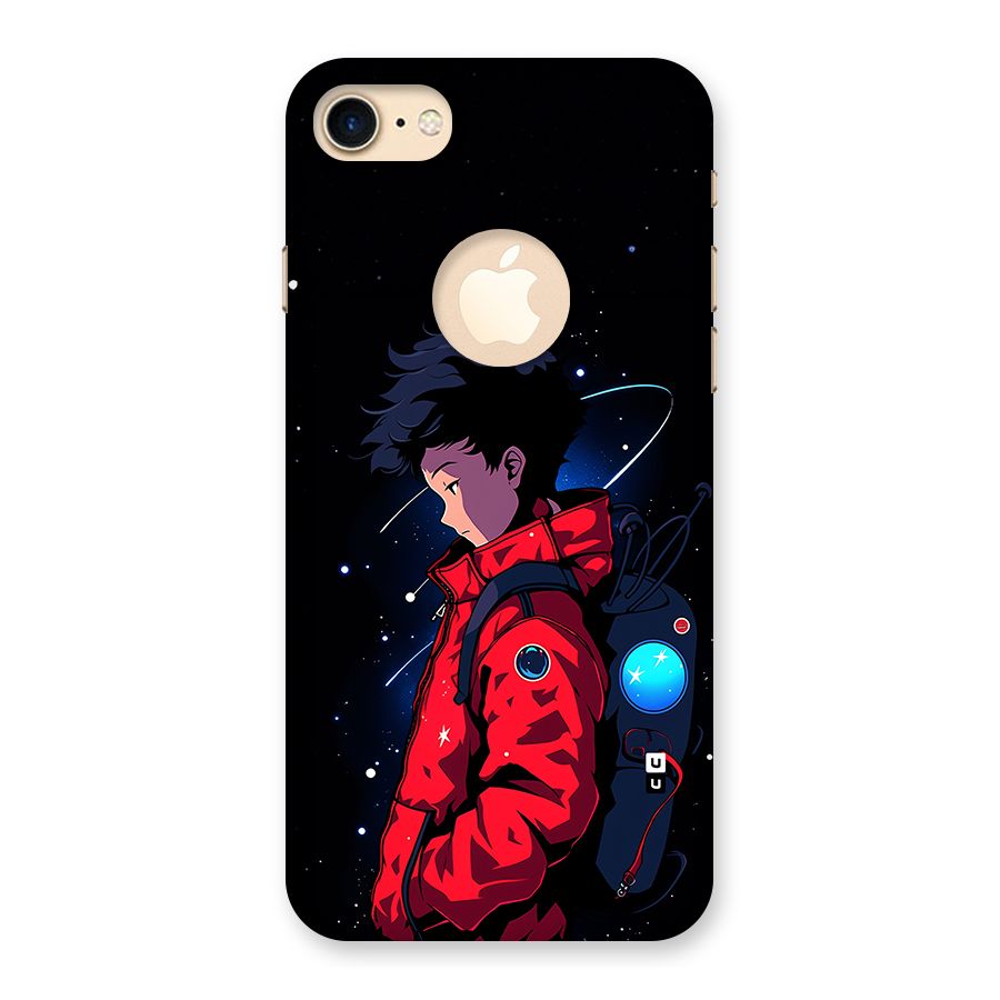 Cute Space Boy Back Case for iPhone 7 Logo Cut