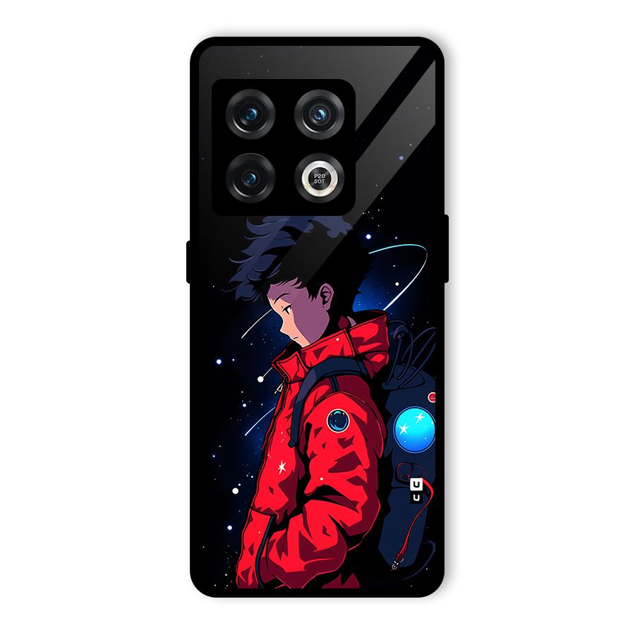 Cute Space Boy Glass Back Case for OnePlus 10 Pro 5G