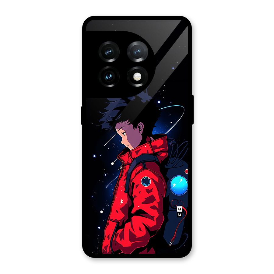 Cute Space Boy Glass Back Case for OnePlus 11