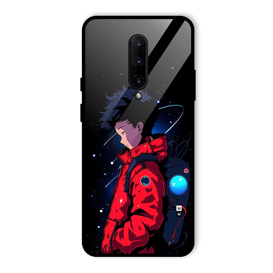 Cute Space Boy Glass Back Case for OnePlus 7 Pro