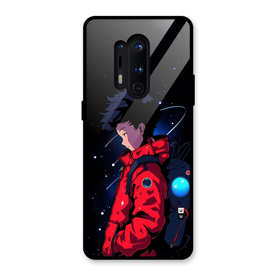 Cute Space Boy Glass Back Case for OnePlus 8 Pro