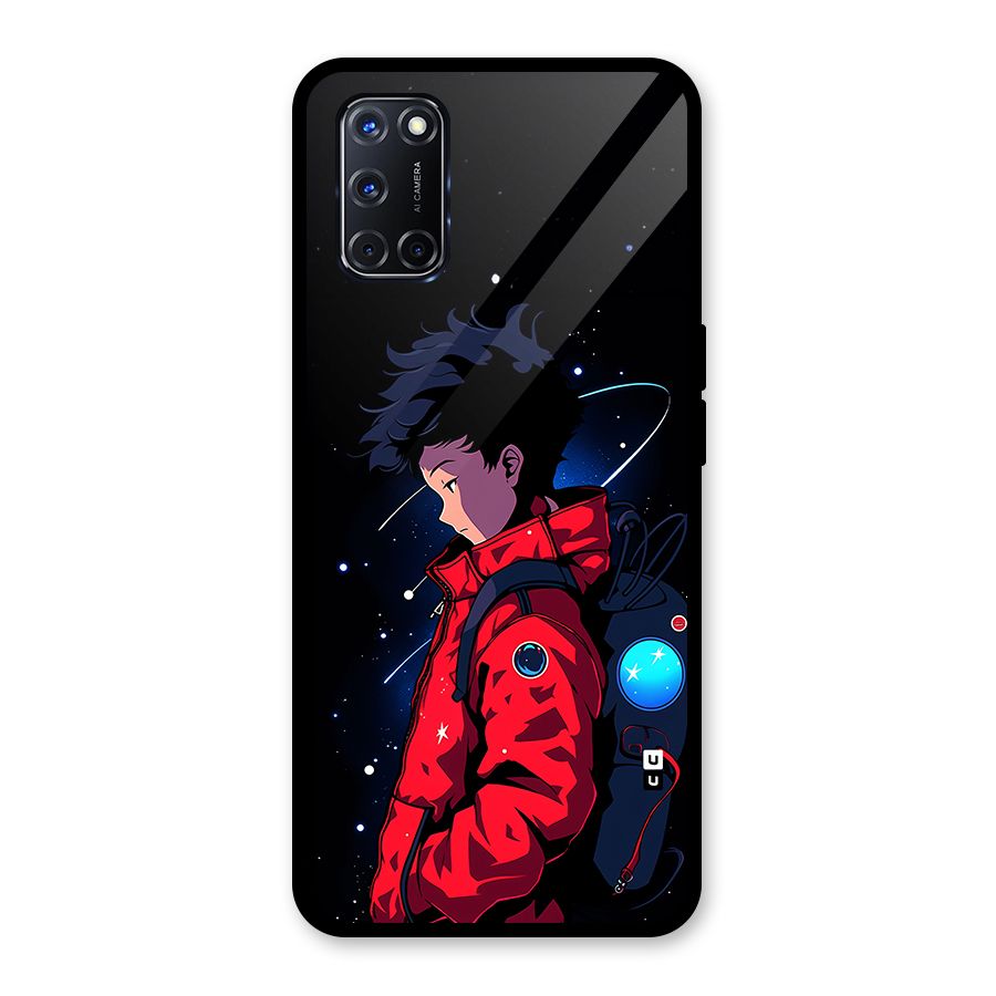 Cute Space Boy Glass Back Case for Oppo A52