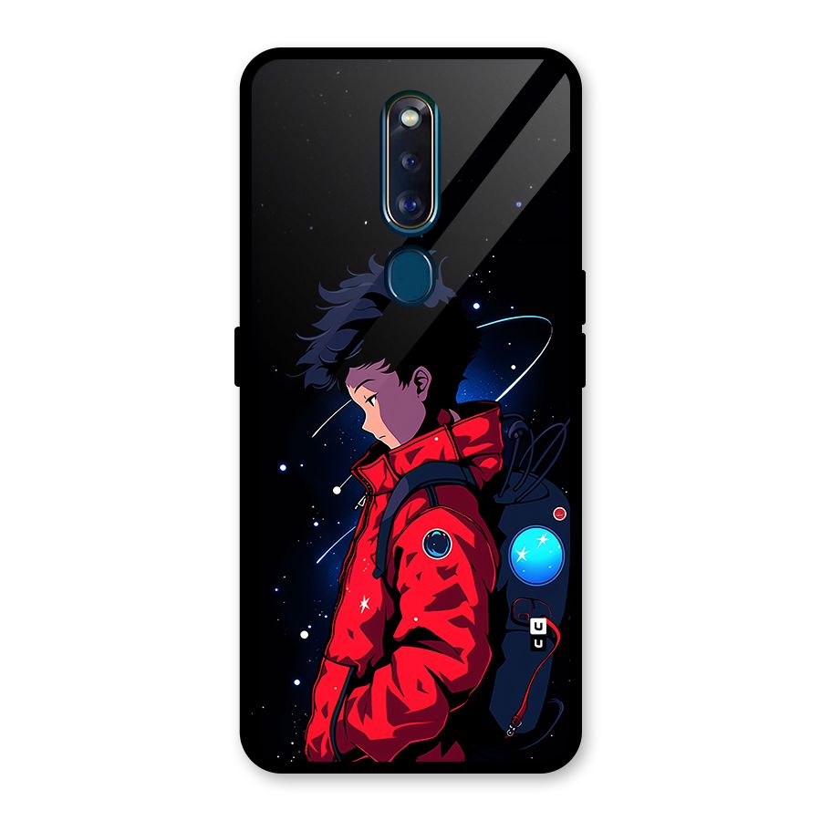 Cute Space Boy Glass Back Case for Oppo F11 Pro