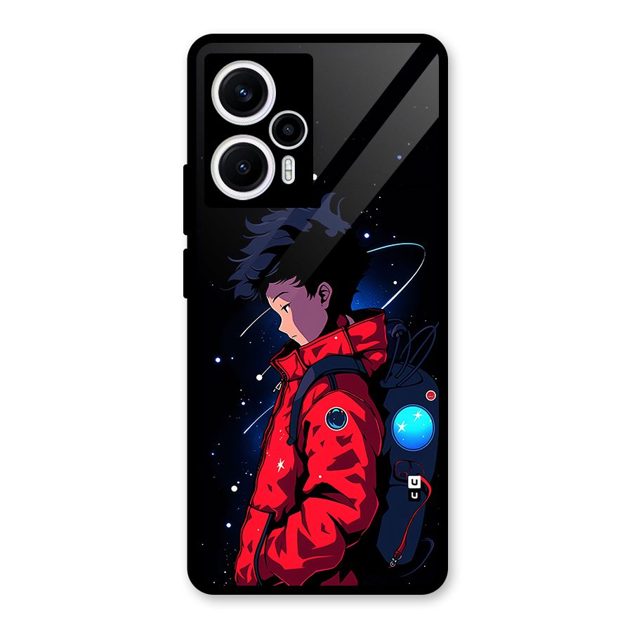 Cute Space Boy Glass Back Case for Poco F5