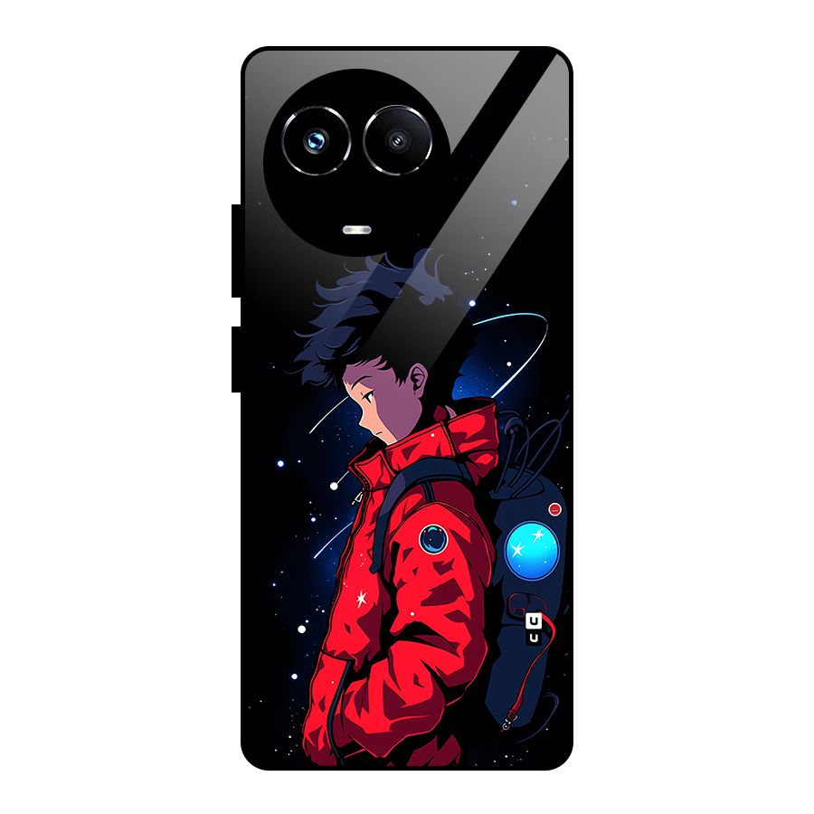 Cute Space Boy Glass Back Case for Realme 11X