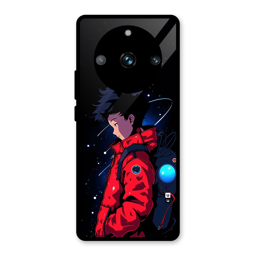 Cute Space Boy Glass Back Case for Realme 11 Pro Plus