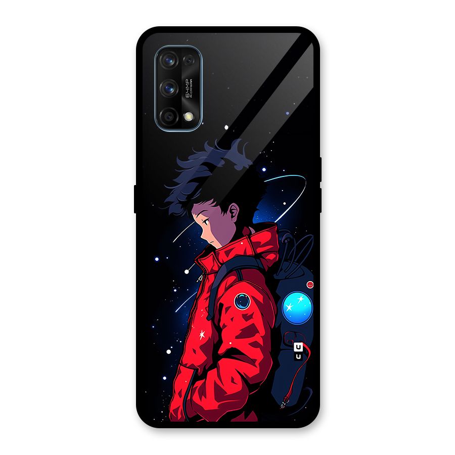 Cute Space Boy Glass Back Case for Realme 7 Pro