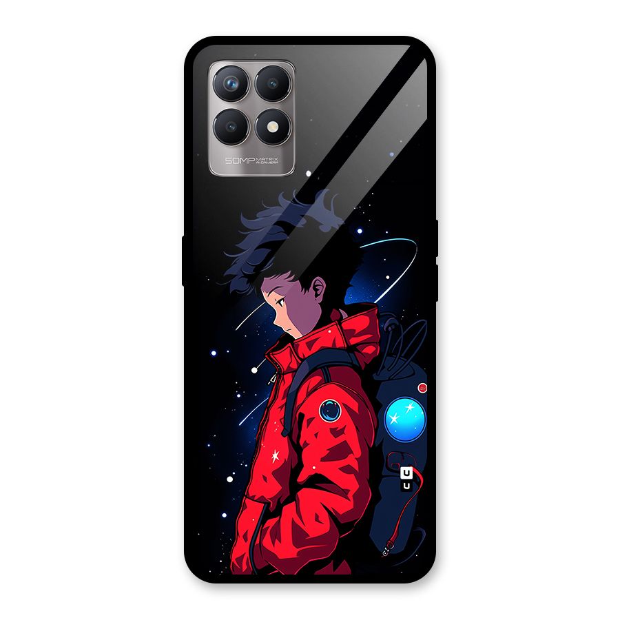 Cute Space Boy Glass Back Case for Realme 8i