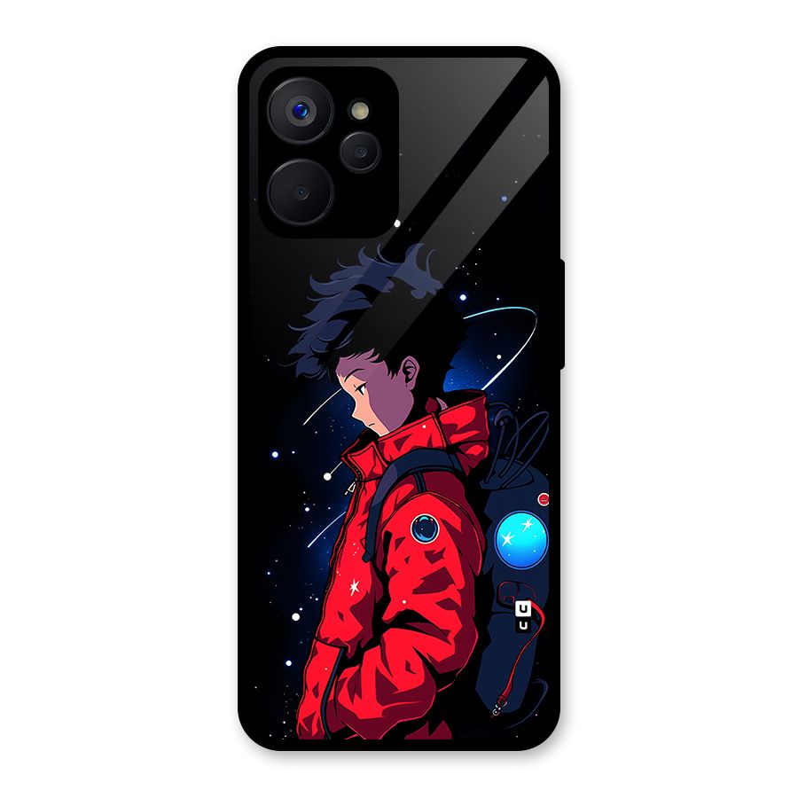 Cute Space Boy Glass Back Case for Realme 9i 5G