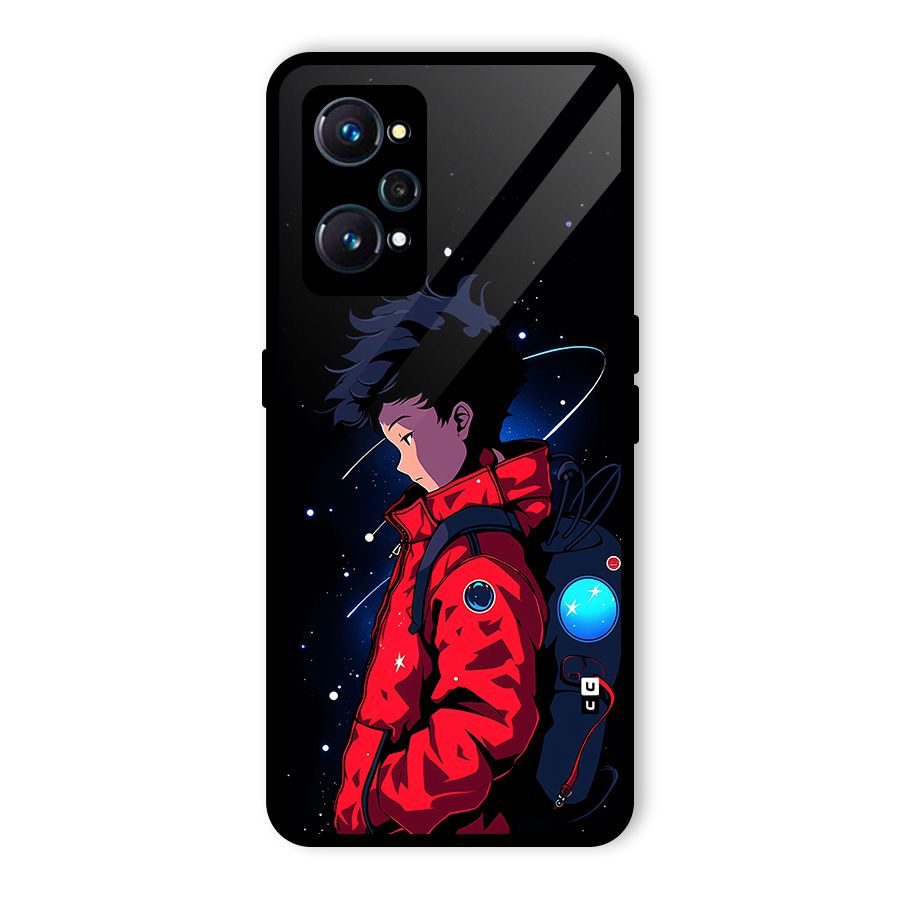 Cute Space Boy Glass Back Case for Realme GT 2