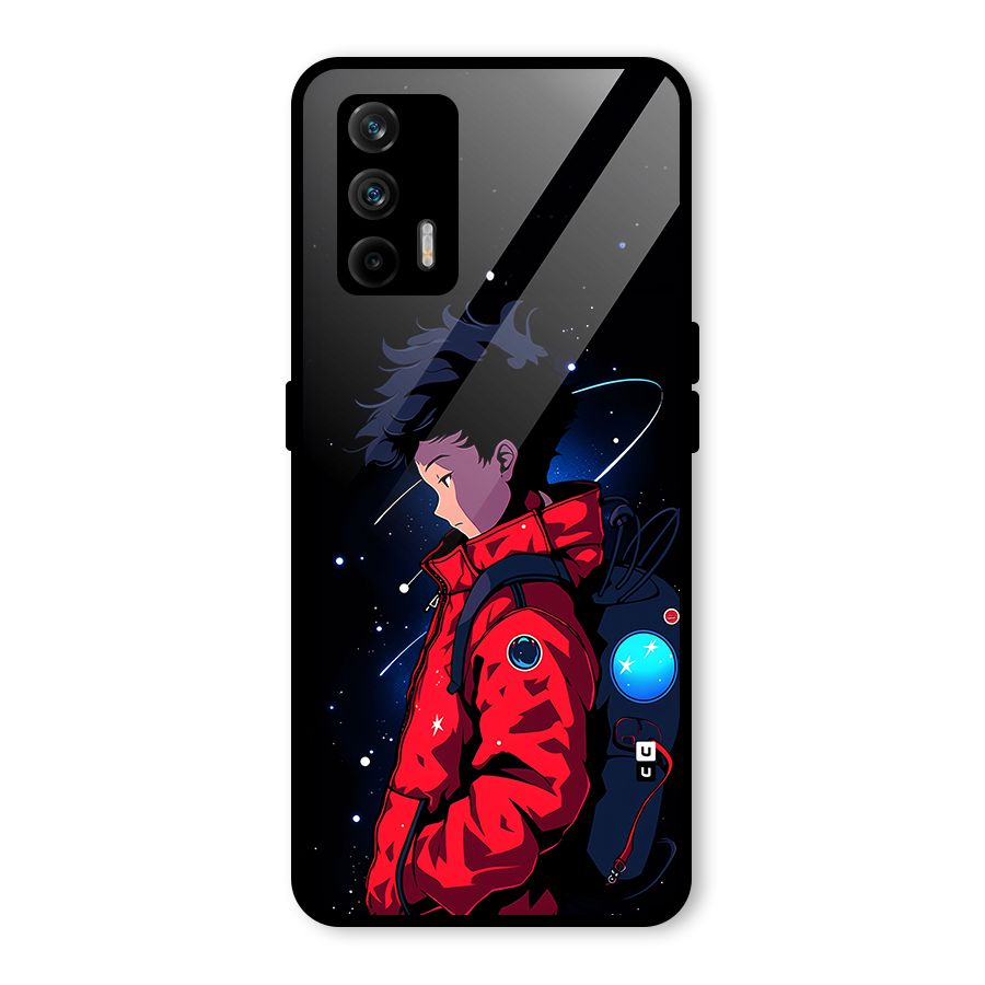 Cute Space Boy Glass Back Case for Realme GT 5G