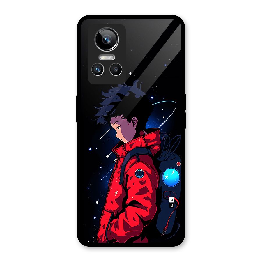 Cute Space Boy Glass Back Case for Realme GT Neo 3