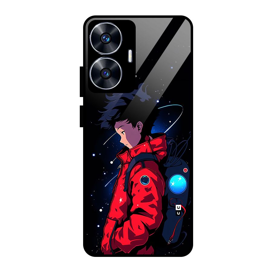 Cute Space Boy Glass Back Case for Realme Narzo N55