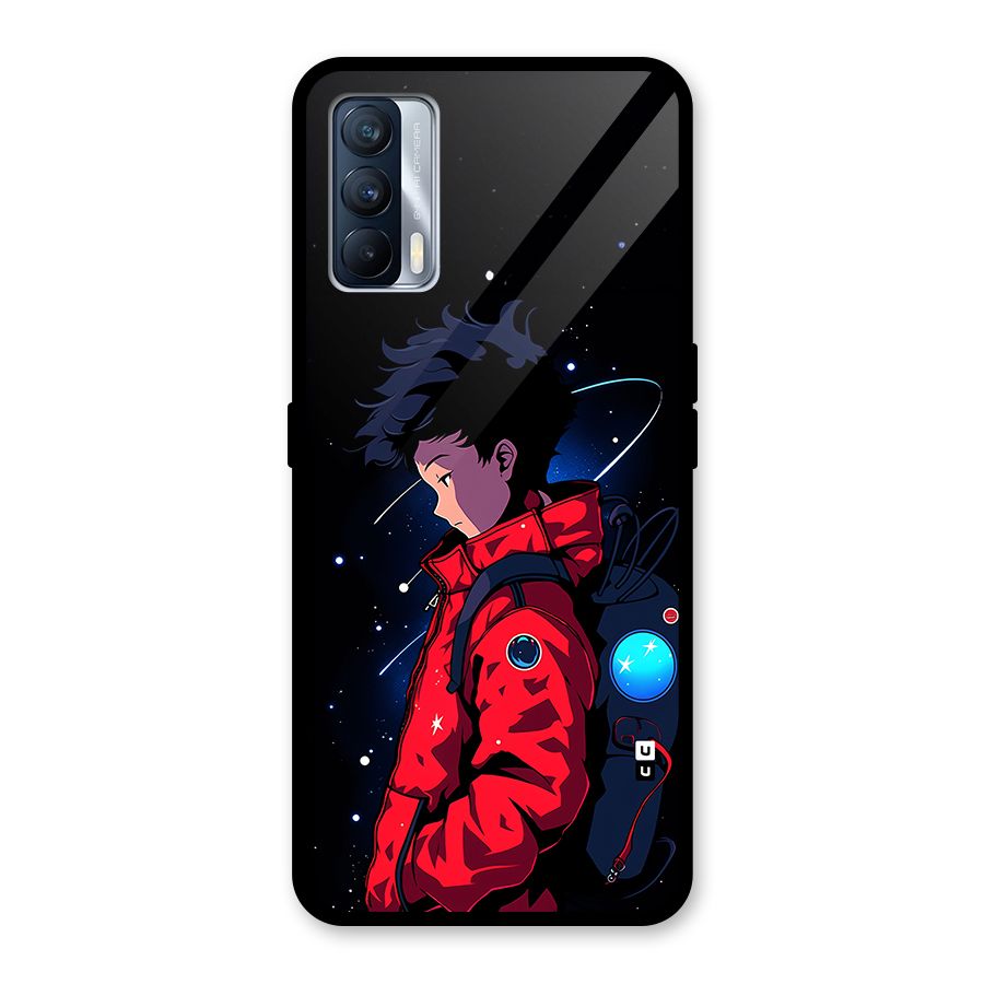 Cute Space Boy Glass Back Case for Realme X7
