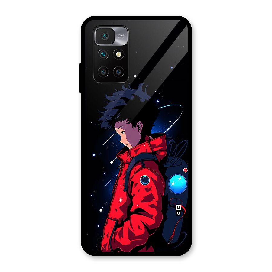 Cute Space Boy Glass Back Case for Redmi 10 Prime