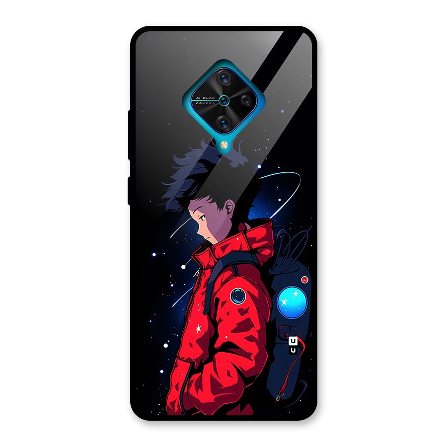 Cute Space Boy Glass Back Case for Vivo S1 Pro