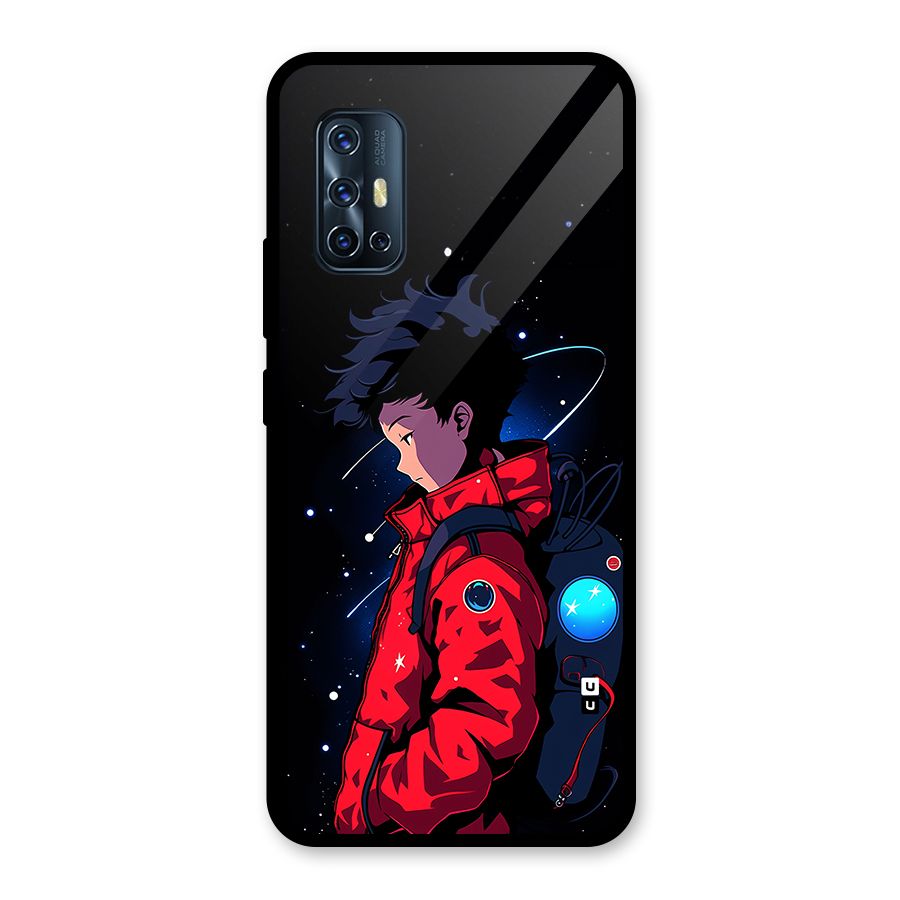 Cute Space Boy Glass Back Case for Vivo V17
