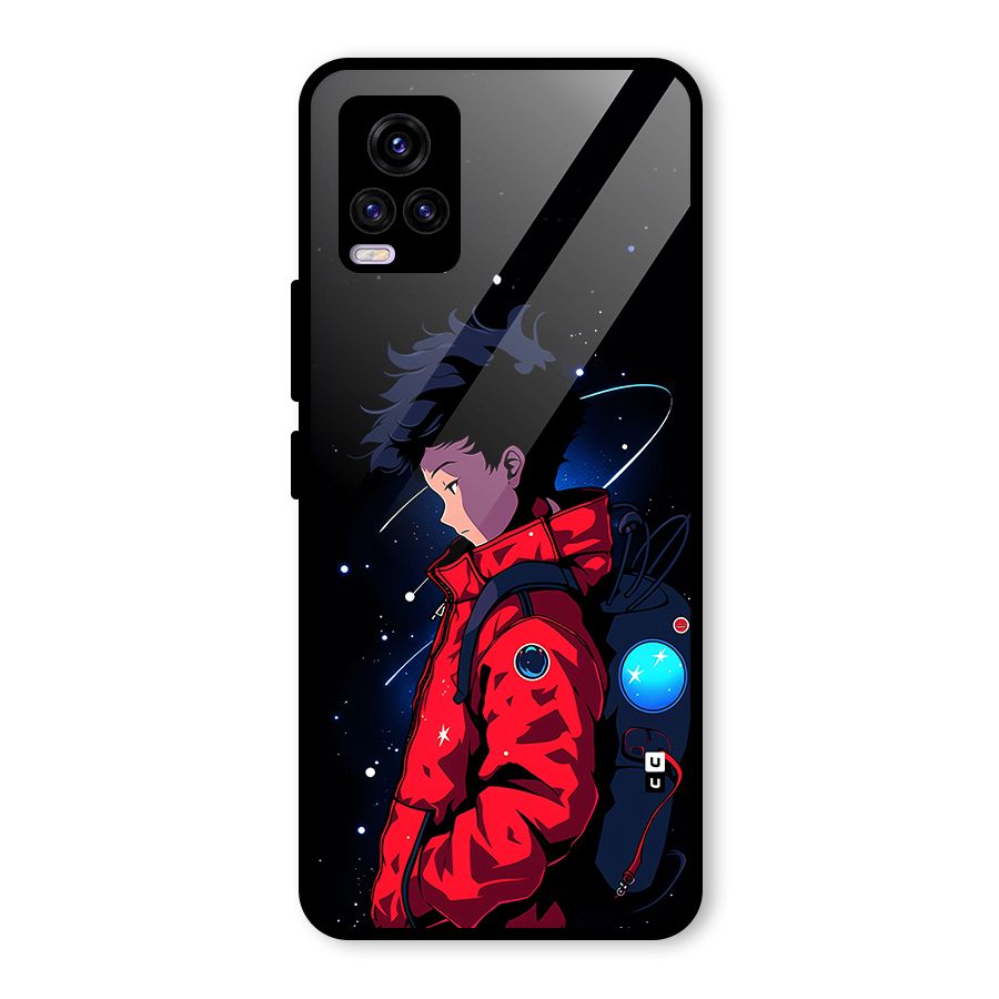 Cute Space Boy Glass Back Case for Vivo V20