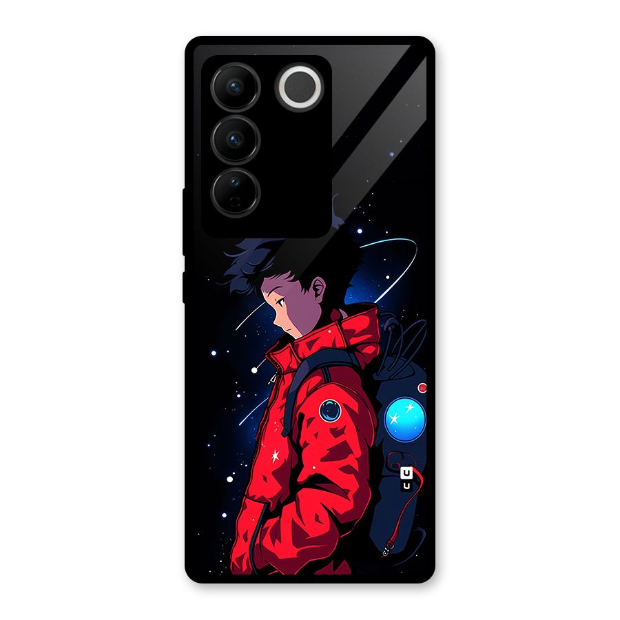 Cute Space Boy Glass Back Case for Vivo V27