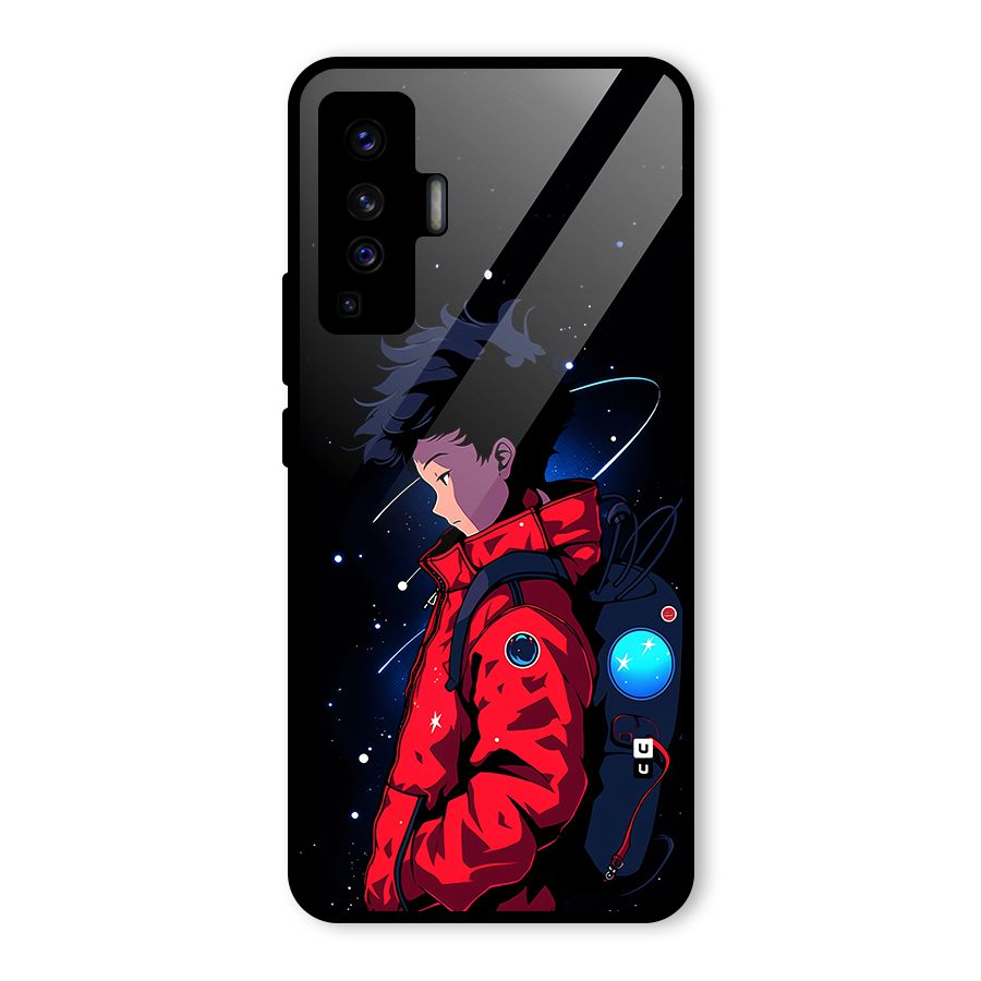 Cute Space Boy Glass Back Case for Vivo X50