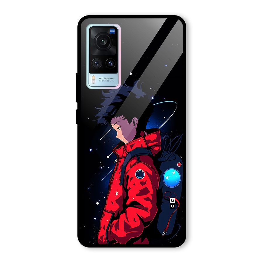 Cute Space Boy Glass Back Case for Vivo X60