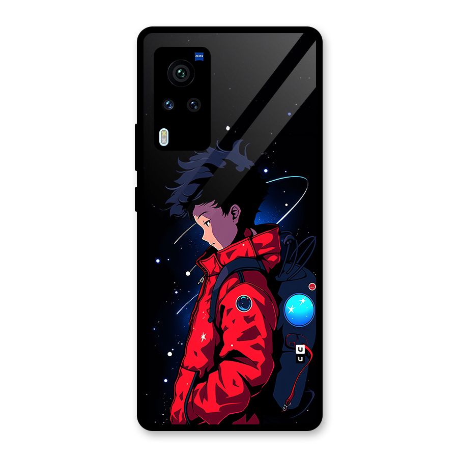 Cute Space Boy Glass Back Case for Vivo X60 Pro