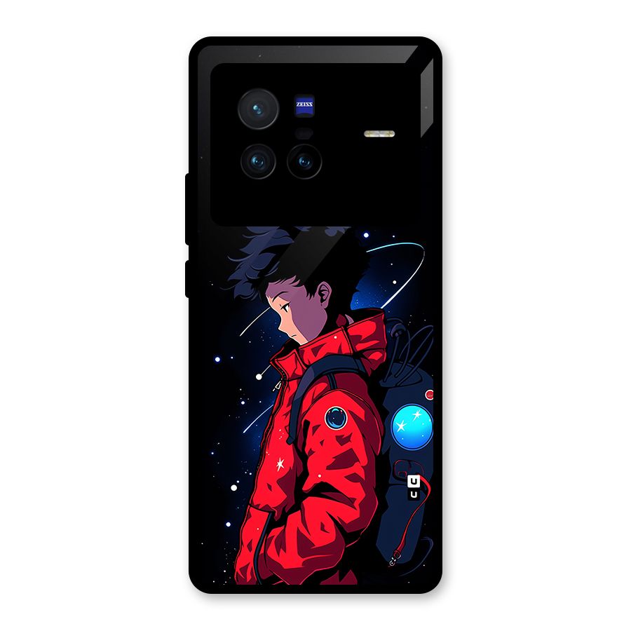 Cute Space Boy Glass Back Case for Vivo X80