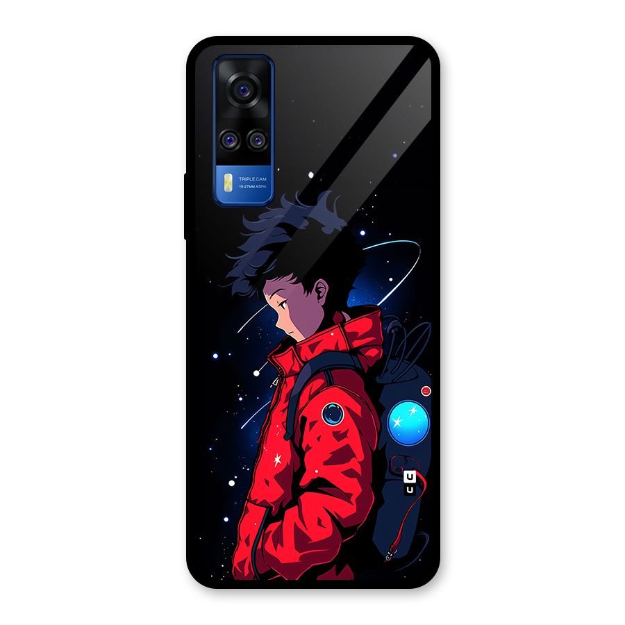Cute Space Boy Glass Back Case for Vivo Y31