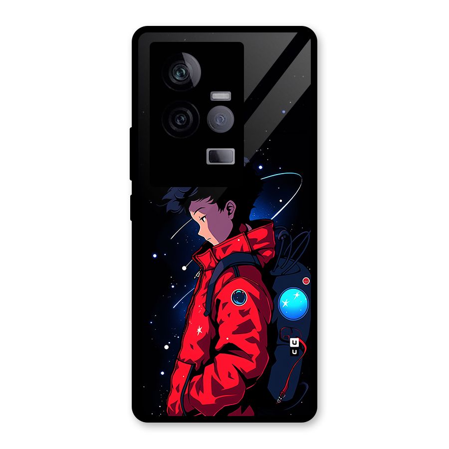 Cute Space Boy Glass Back Case for Vivo iQOO 11 5G