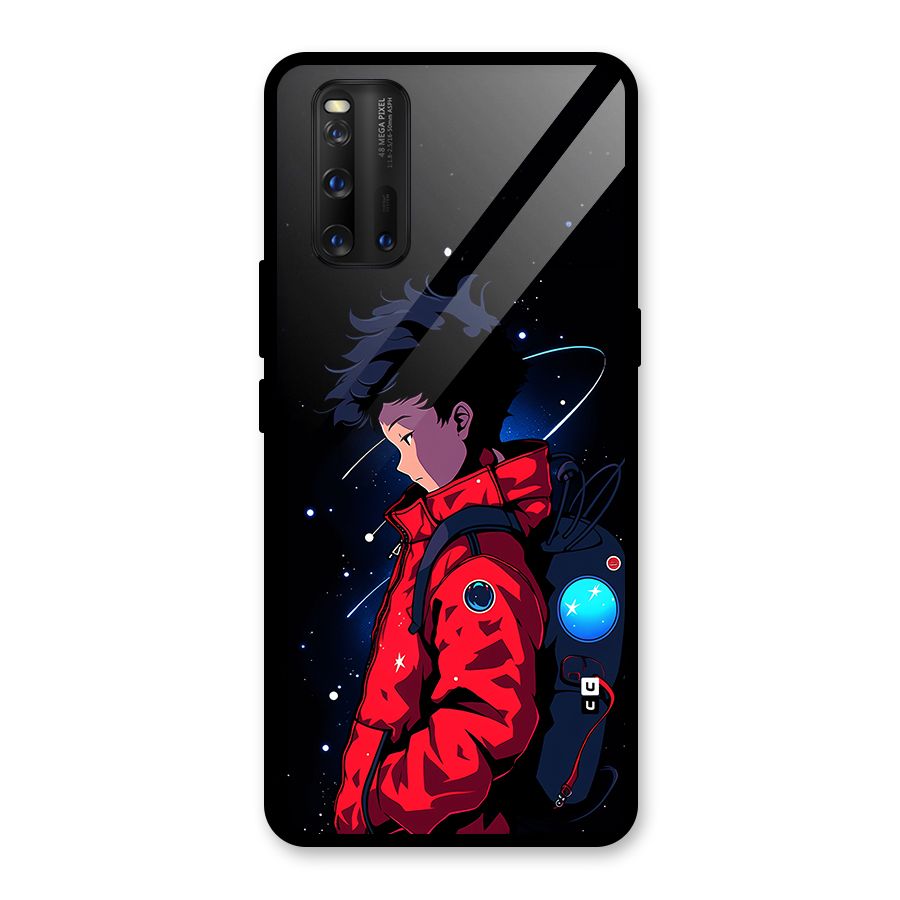 Cute Space Boy Glass Back Case for Vivo iQOO 3