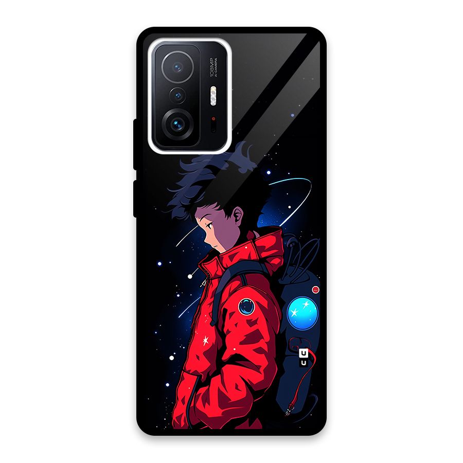 Cute Space Boy Glass Back Case for Xiaomi 11T Pro