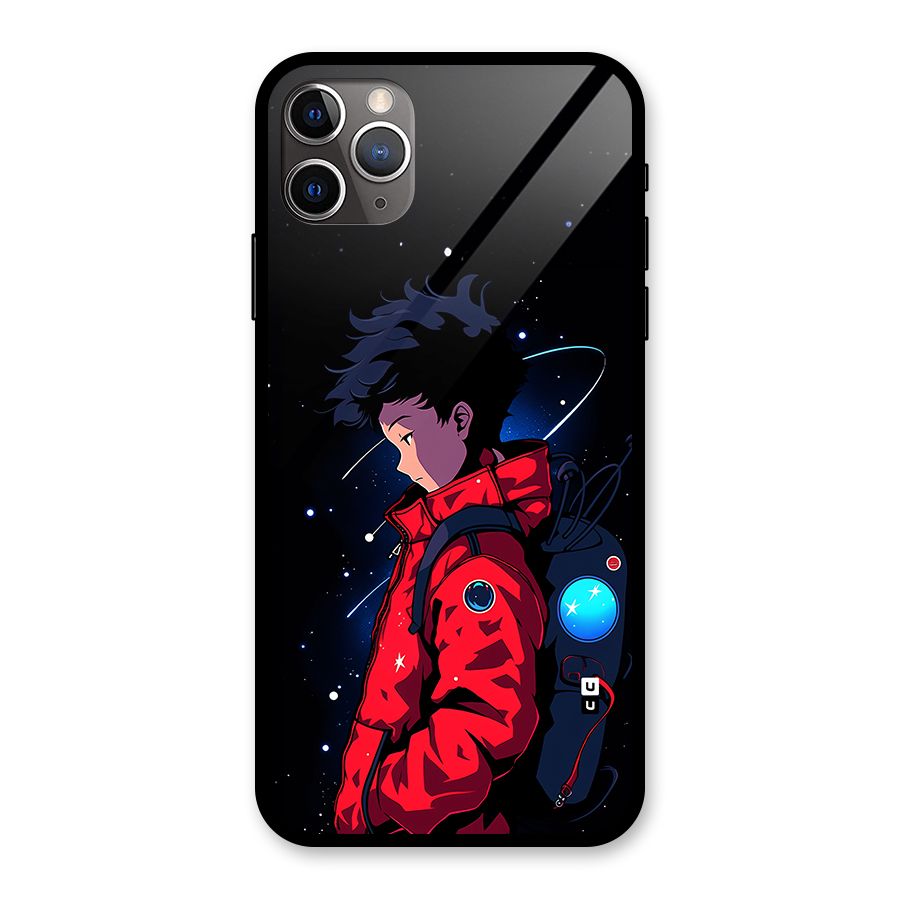 Cute Space Boy Glass Back Case for iPhone 11 Pro Max