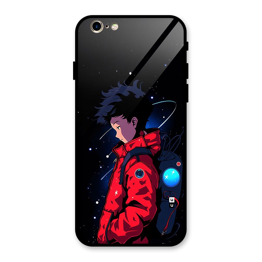 Cute Space Boy Glass Back Case for iPhone 6 6S